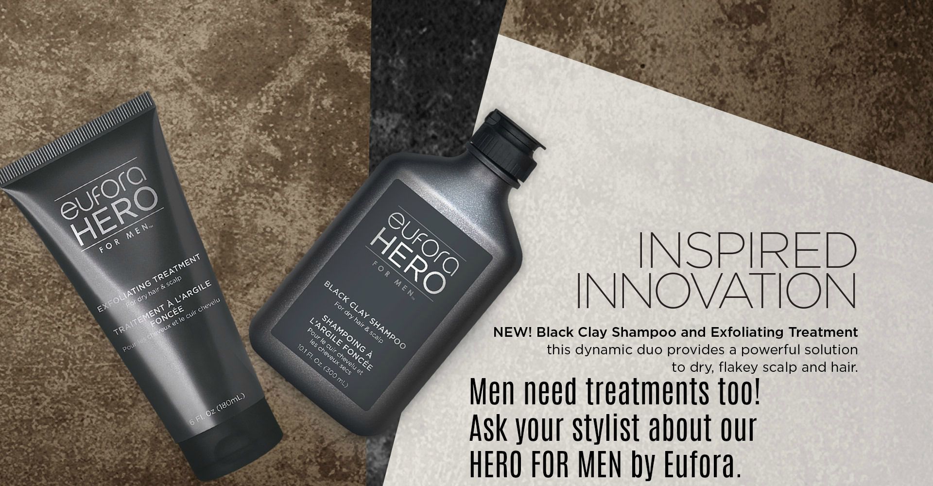New Black Clay Shampoo And Exfoliating Treatment La Salon