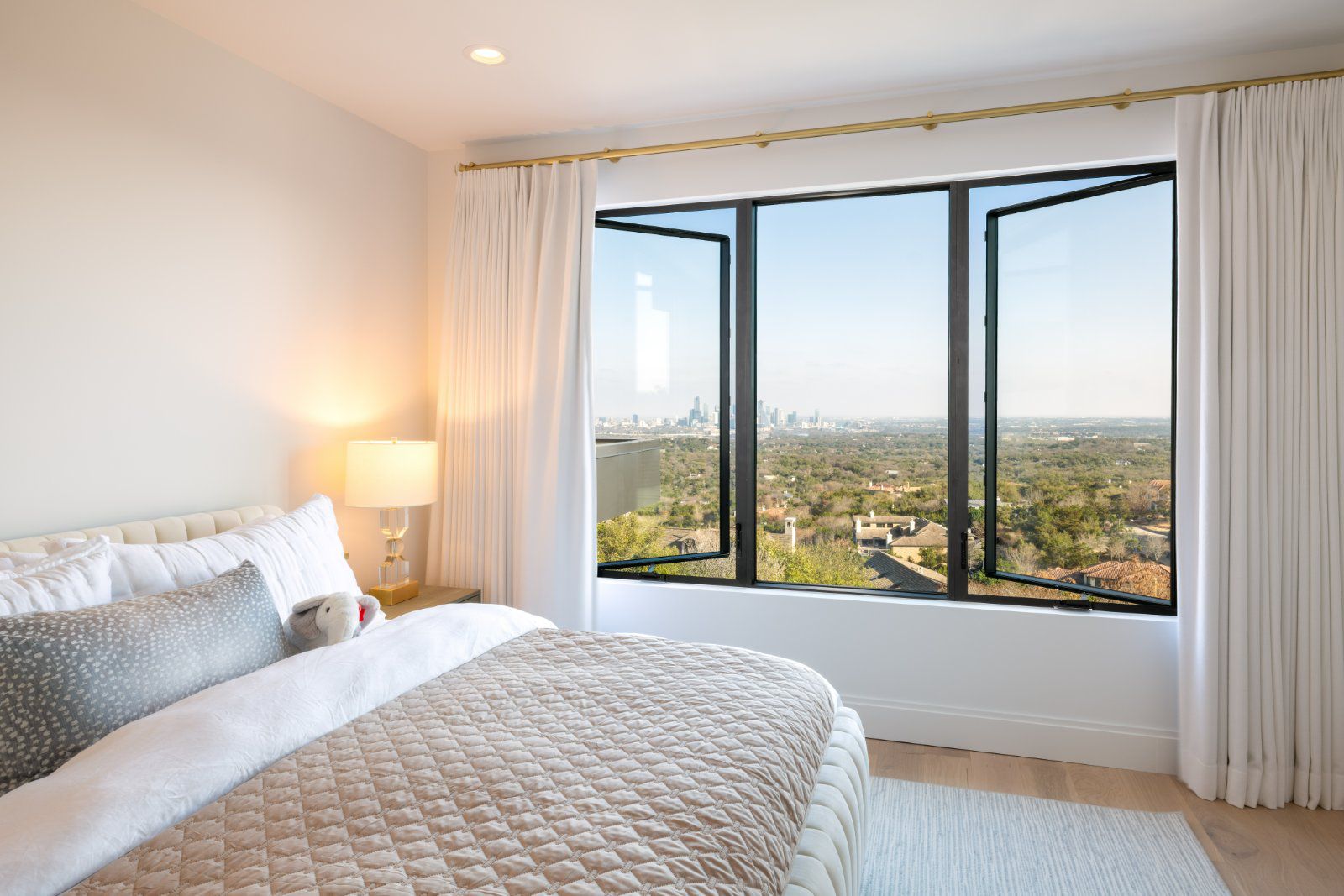 Awake Series 105 aluminum casement window with narrow sightlines