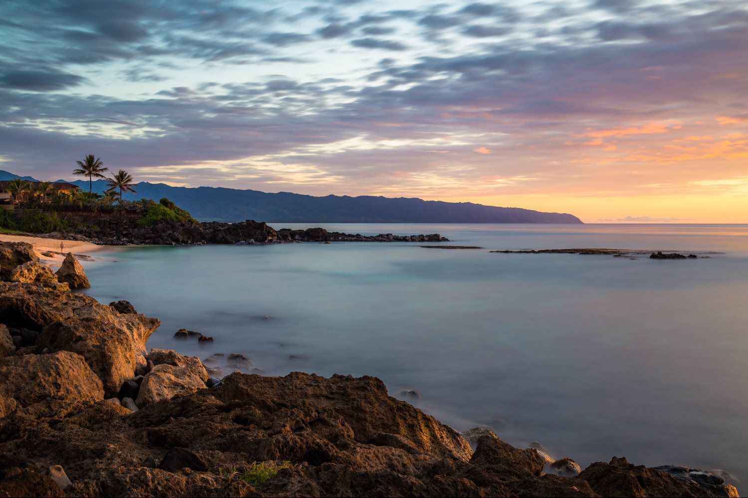 seaside sunset view