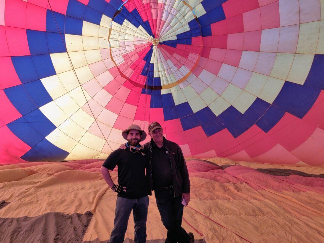“Hot air balloon ride in Phoenix Arizona at sunrise