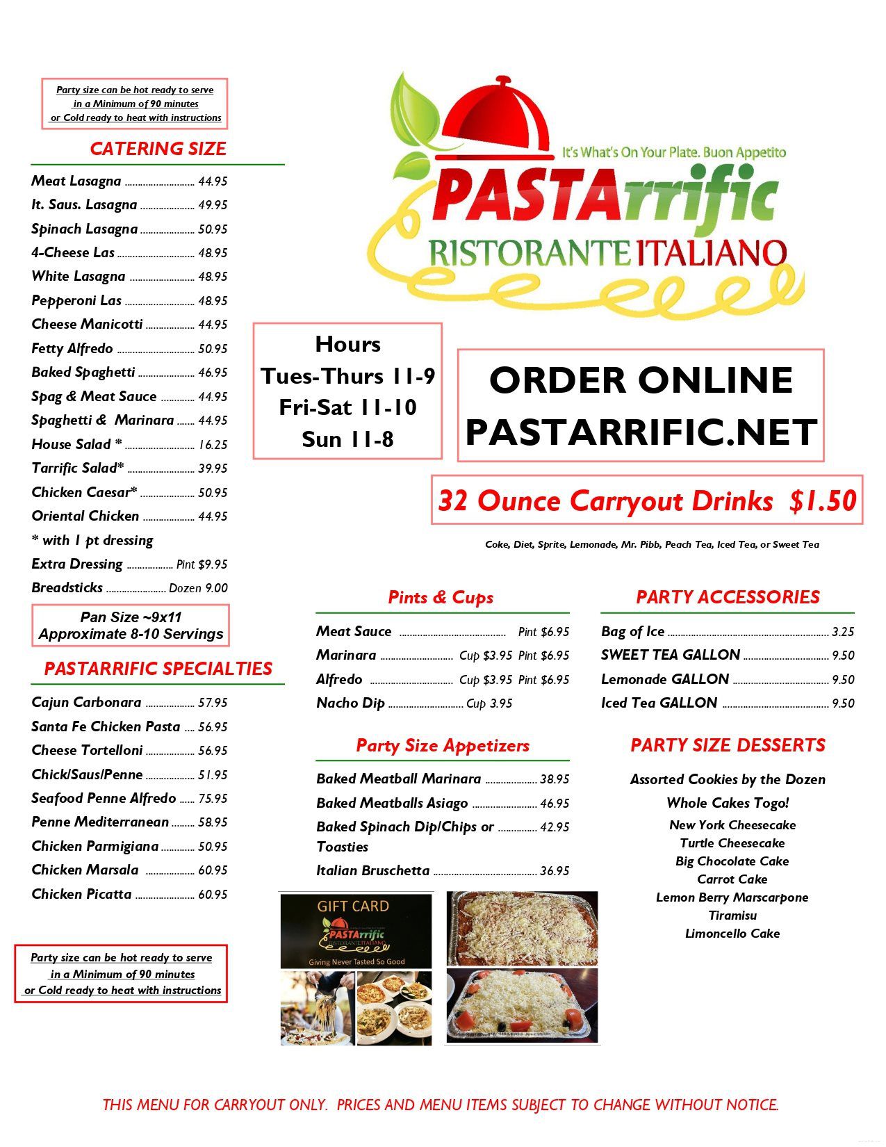 pasta carryout