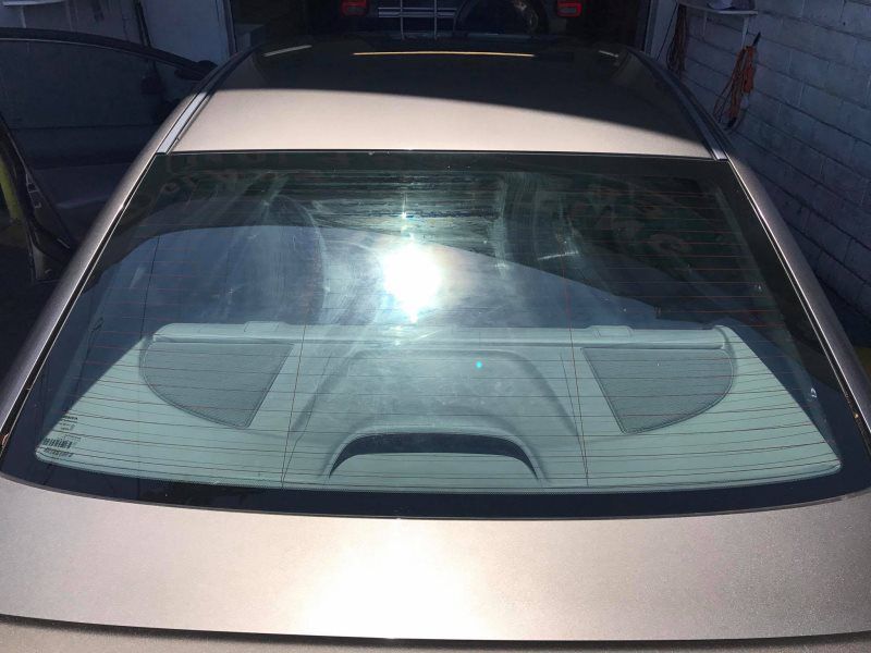 car with tinted glass