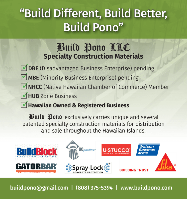 About Build Pono, LLC Oahu, Hawaii