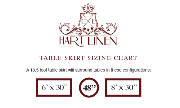 Table Skirt Sizing Chart 1