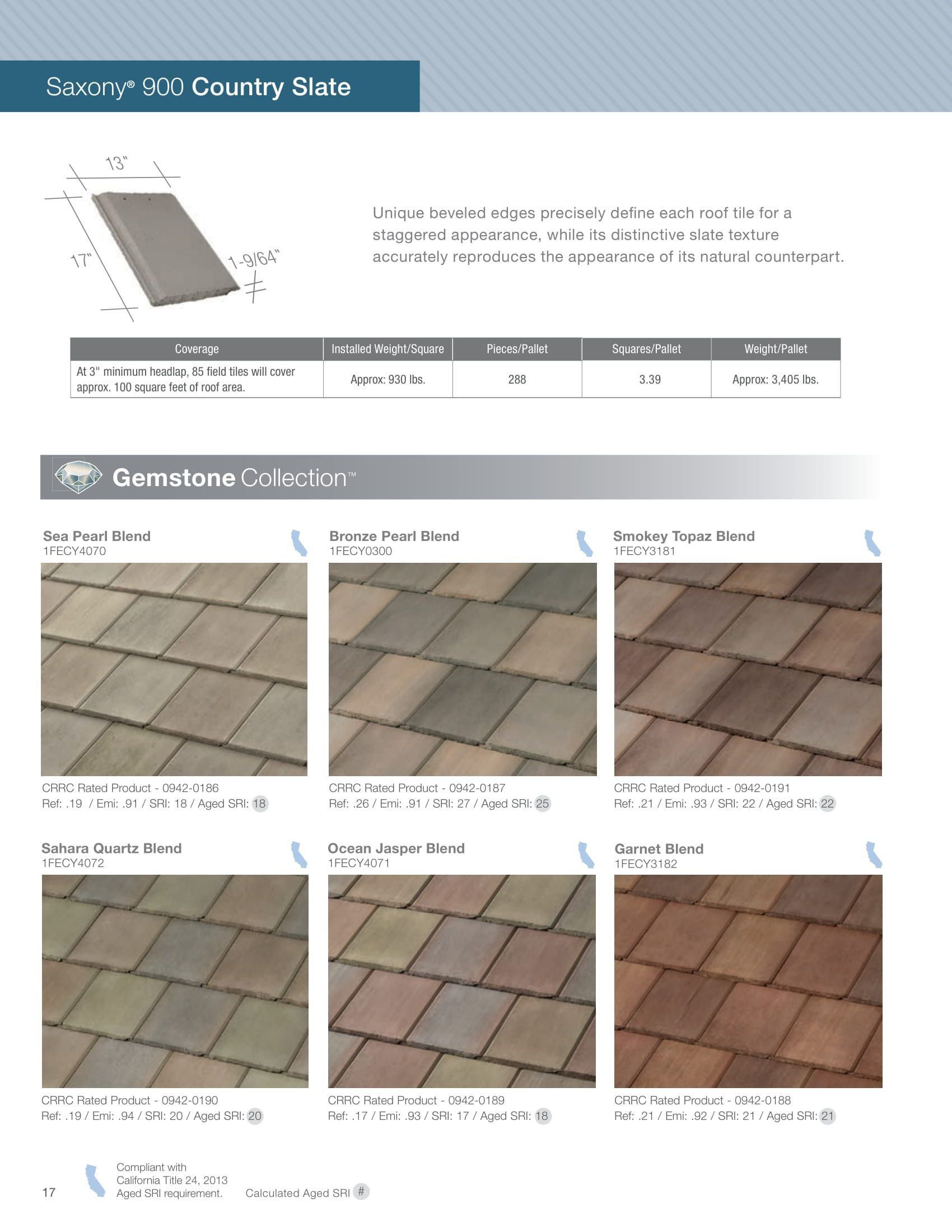 Saxony 900 Country Slate