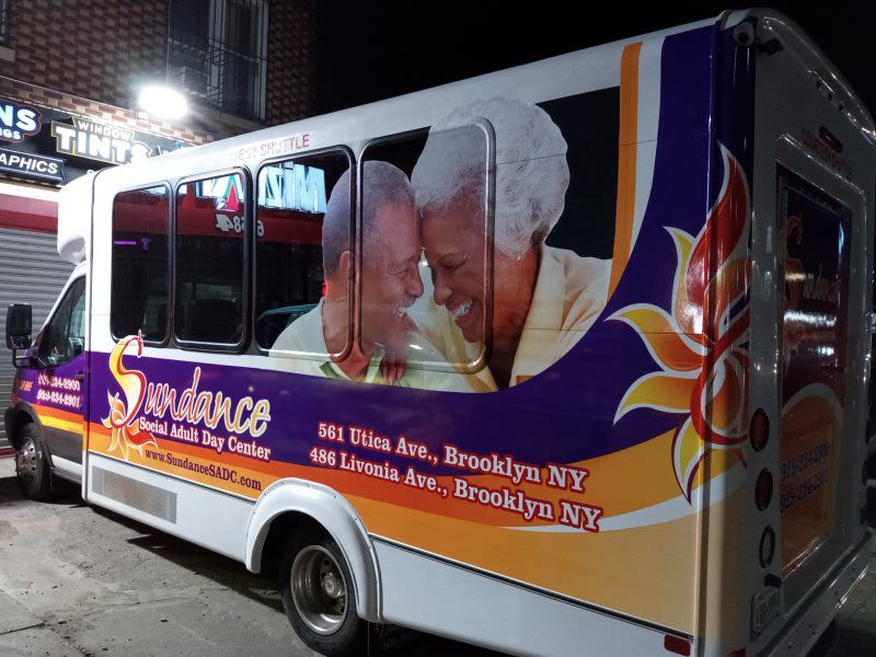 Bus wrap by Mineola Signs and Awnings, Mineola, New York
A full-coverage bus wrap by Mineola Signs and Awnings in Mineola, New York. This wrap turns your bus into a high-visibility marketing tool, perfect for advertising across large areas. Installed