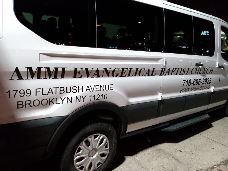 Minivan lettering by Mineola Signs and Awnings, Mineola, New York
Professional minivan lettering by Mineola Signs and Awnings in Mineola, New York. This custom lettering is ideal for service vehicles, offering clear and attractive branding. Installed