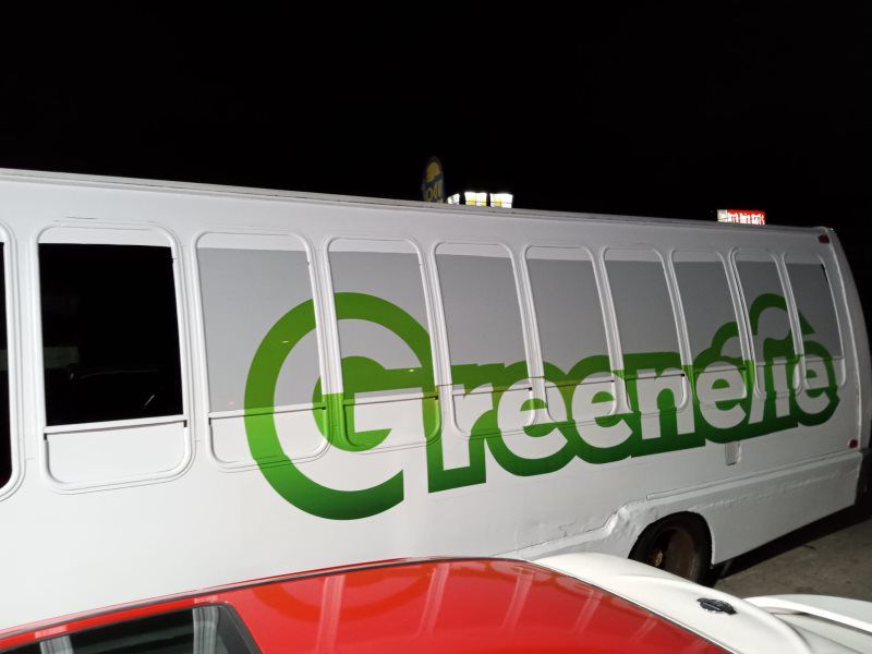 Bus lettering by Mineola Signs and Awnings, Mineola, New York
Attention-grabbing bus lettering by Mineola Signs and Awnings in Mineola, New York. This custom lettering makes your bus a mobile advertisement, perfect for promoting events or services. I