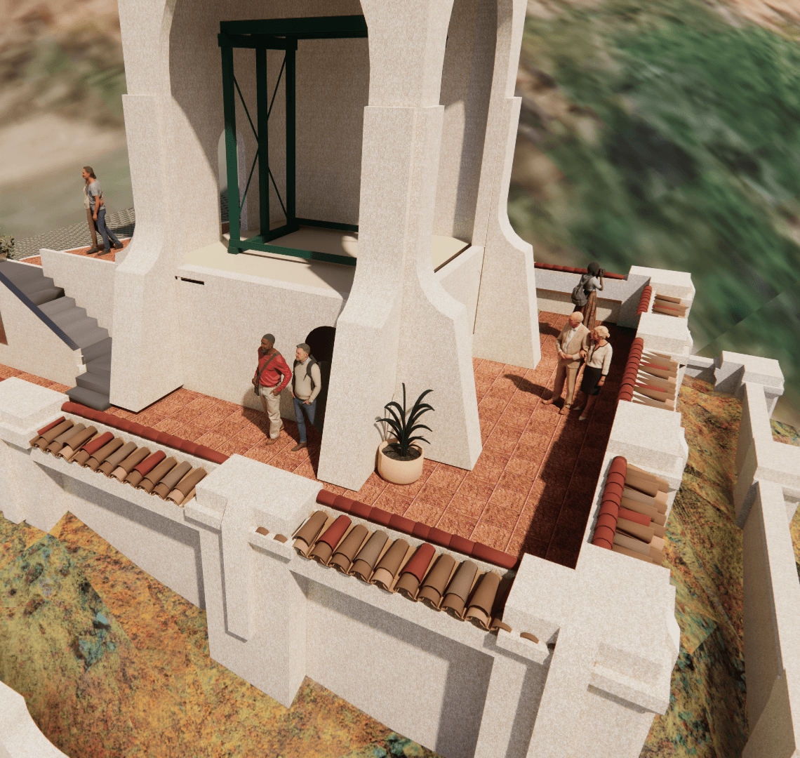 Rendering of the Catalina Chimes Tower