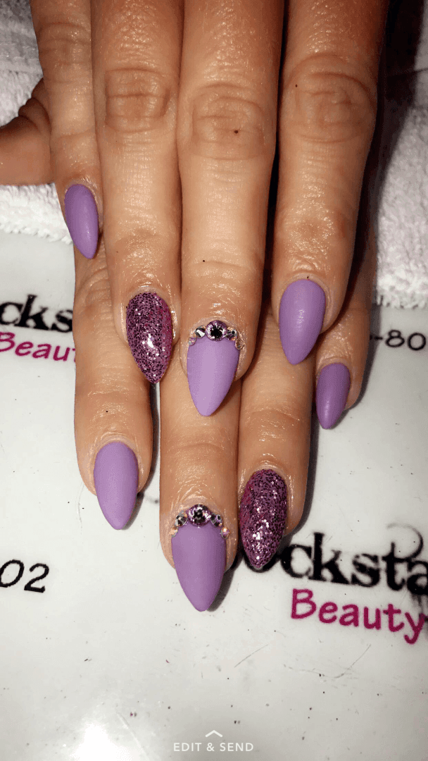 Lavendar Nail Art