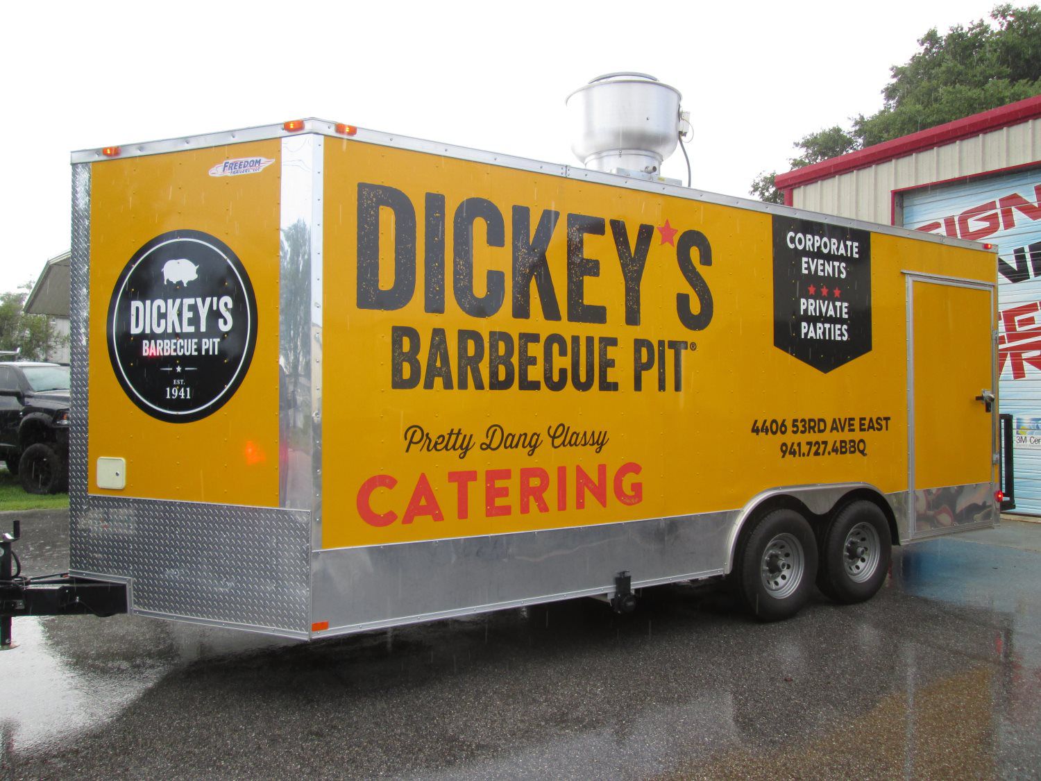 Dickey's Barbecue Pit Trailer Graphics