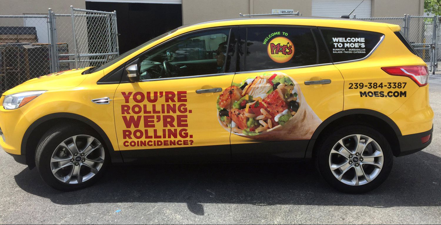 Moe's Full Wrap Vehicle Graphics
