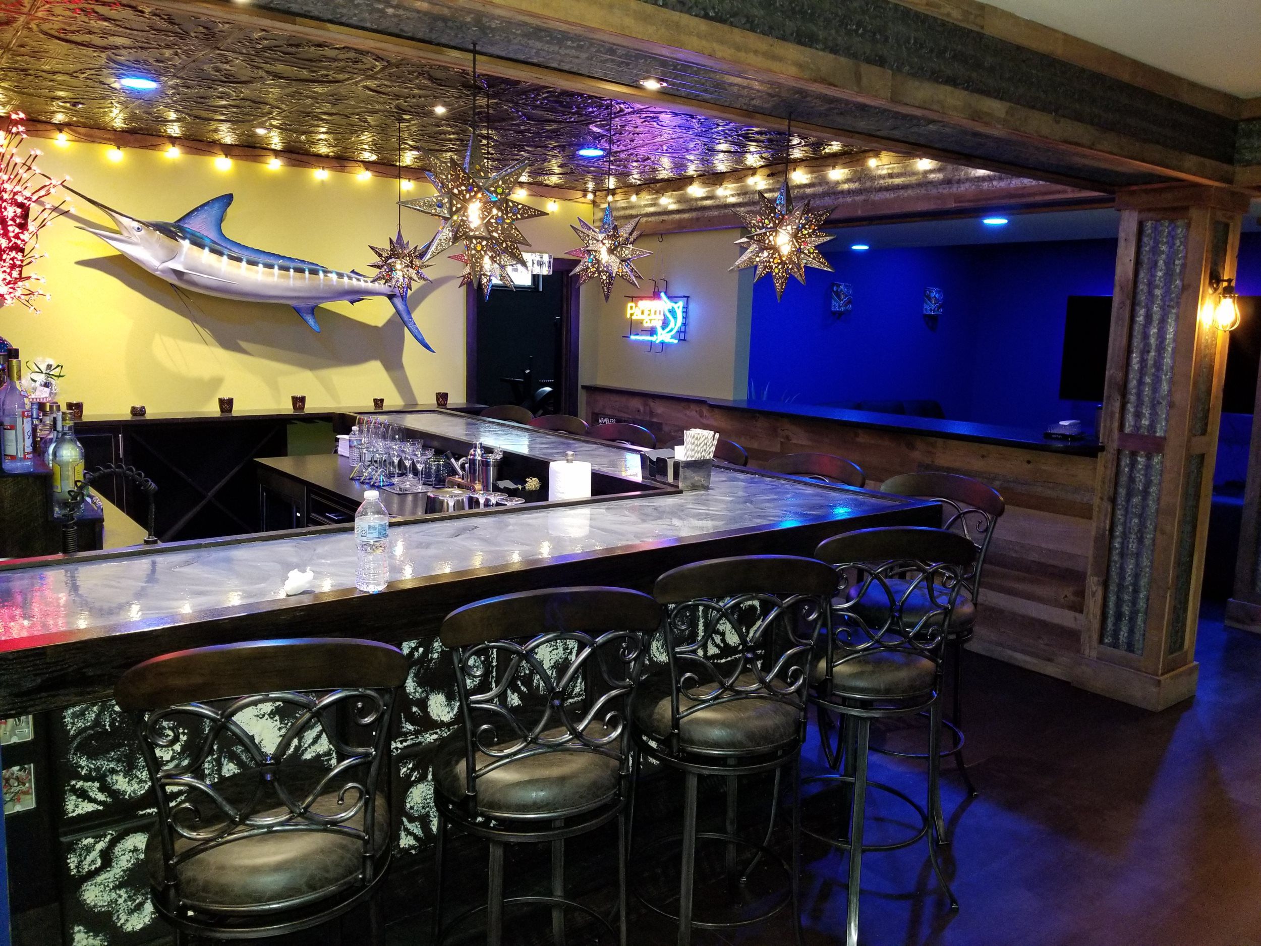 baja basement bar angle