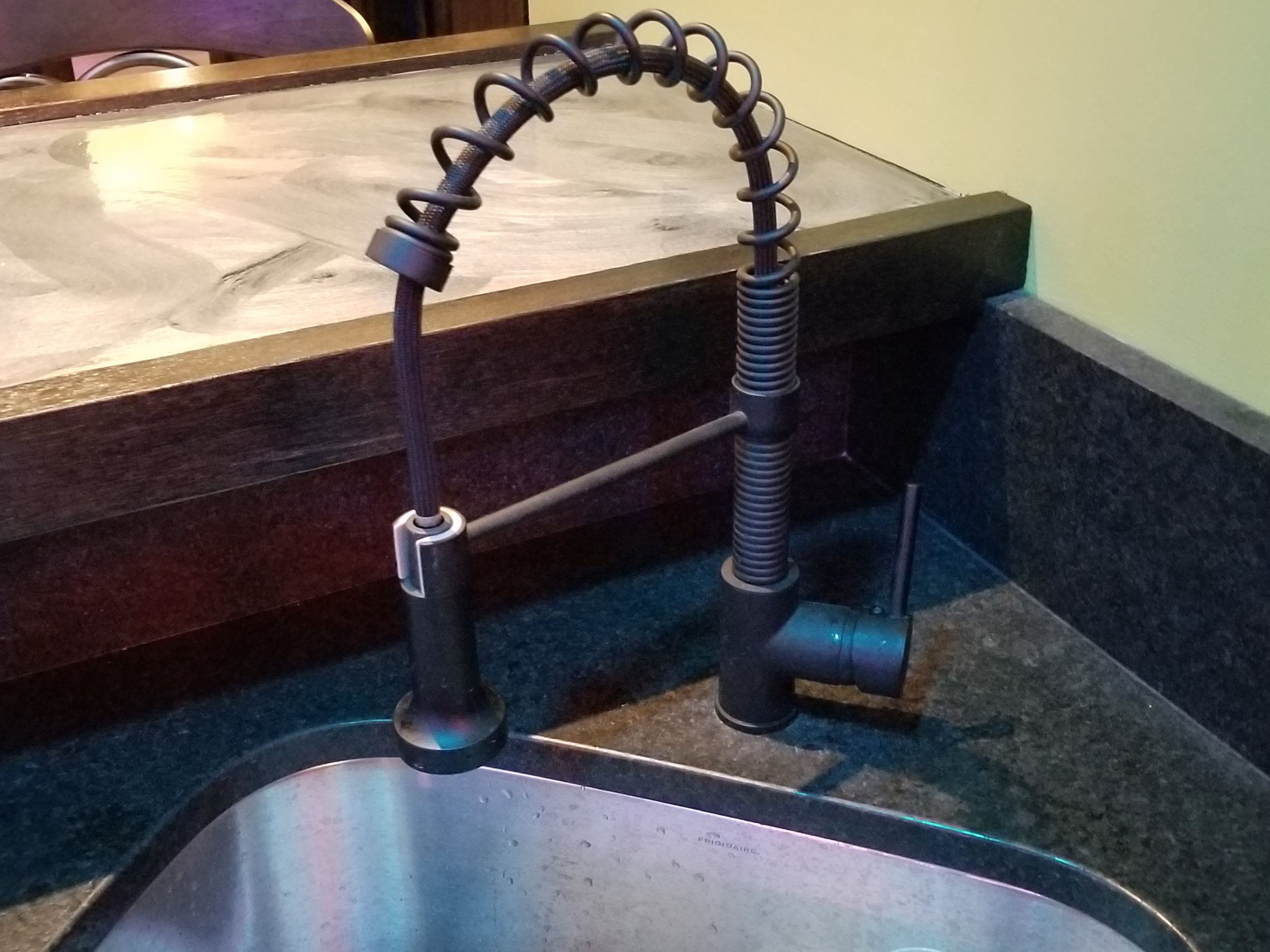 sink installed in basement