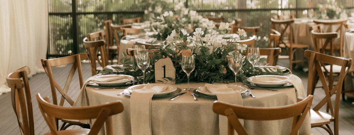 Wedding table decor for reception