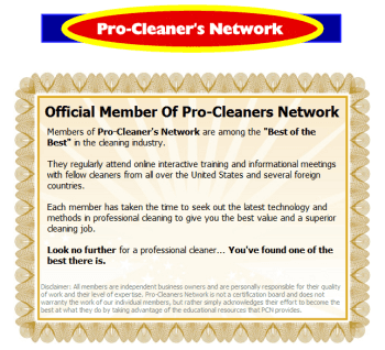 pro-cleaner's network