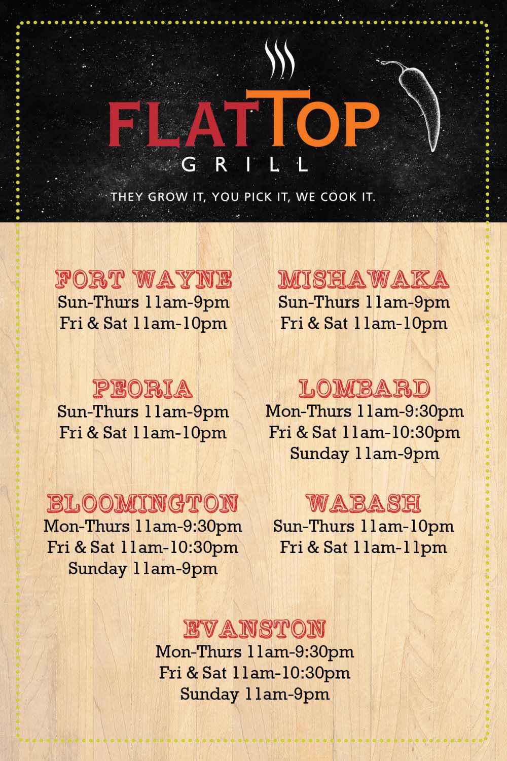 Locations FlatTop Grill