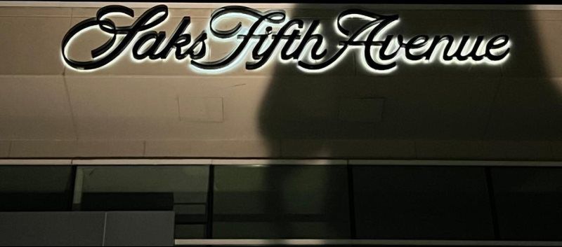 A sophisticated reverse (back-lit) channel letter sign that creates a halo effect, ideal for high-end businesses in Mineola, New York. This sign, crafted by Wendell Awnings North, is perfect for pairing with commercial entrance awnings, residential c