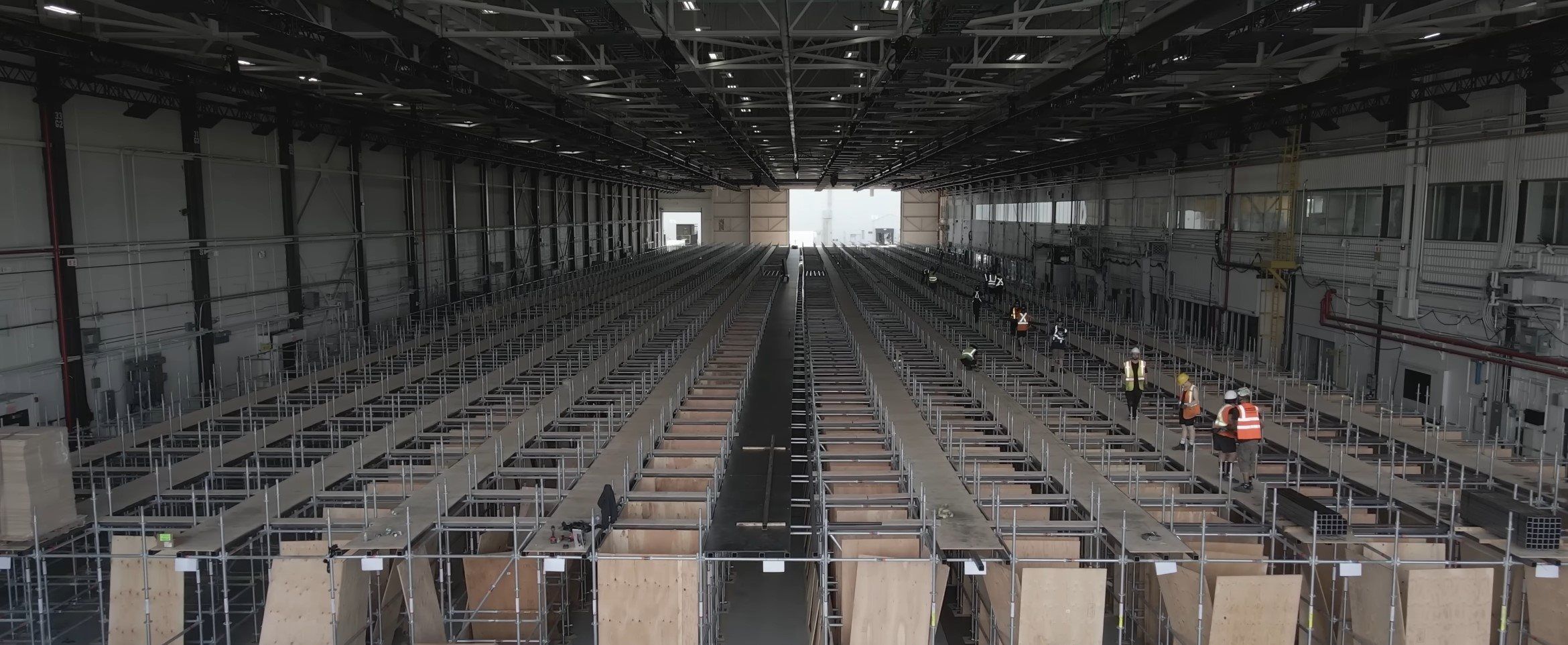 Scaffolding system setup for the Beast Games TV show production