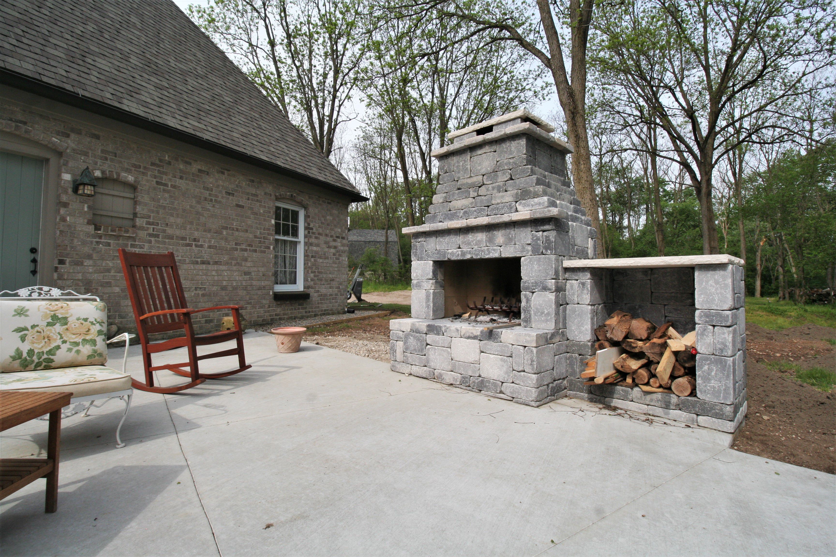 Concrete Block Outdoor Fireplace - Dexter Builders Dexter Block provides a wide range of masonry services. Located in Dexter