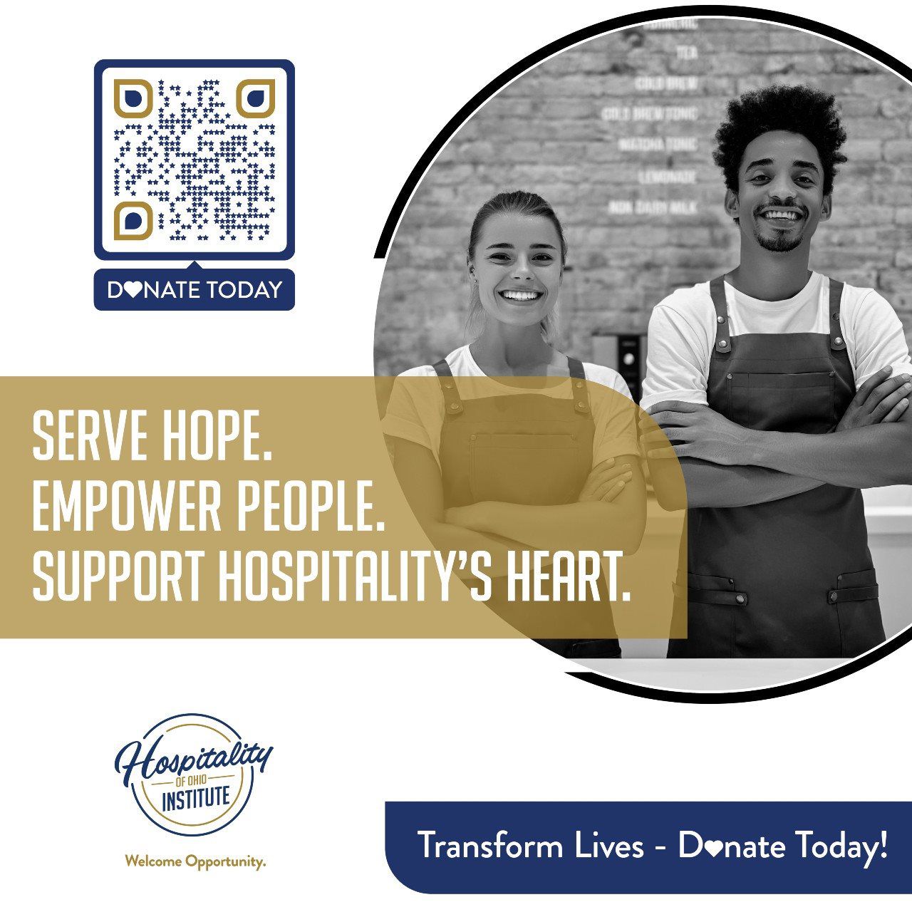 Man and woman standing side by side with arms crossed.