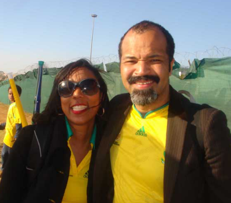 Andrea Holmes Thompskins with a man