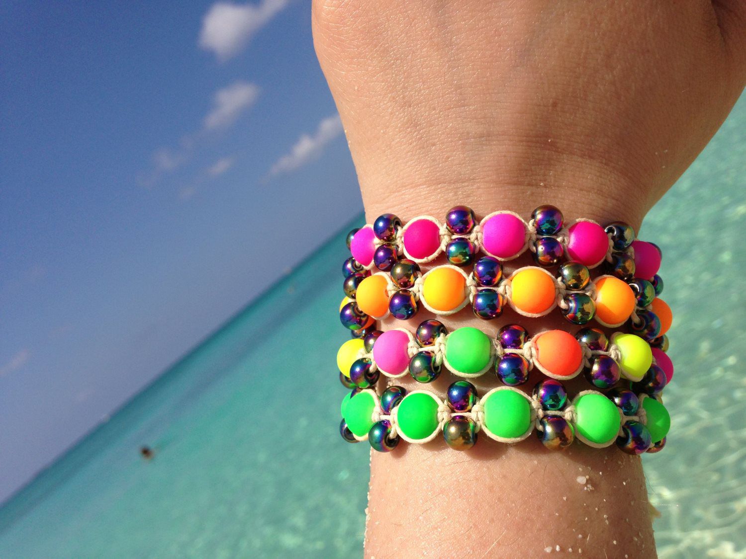 Colorful natural stones bracelet