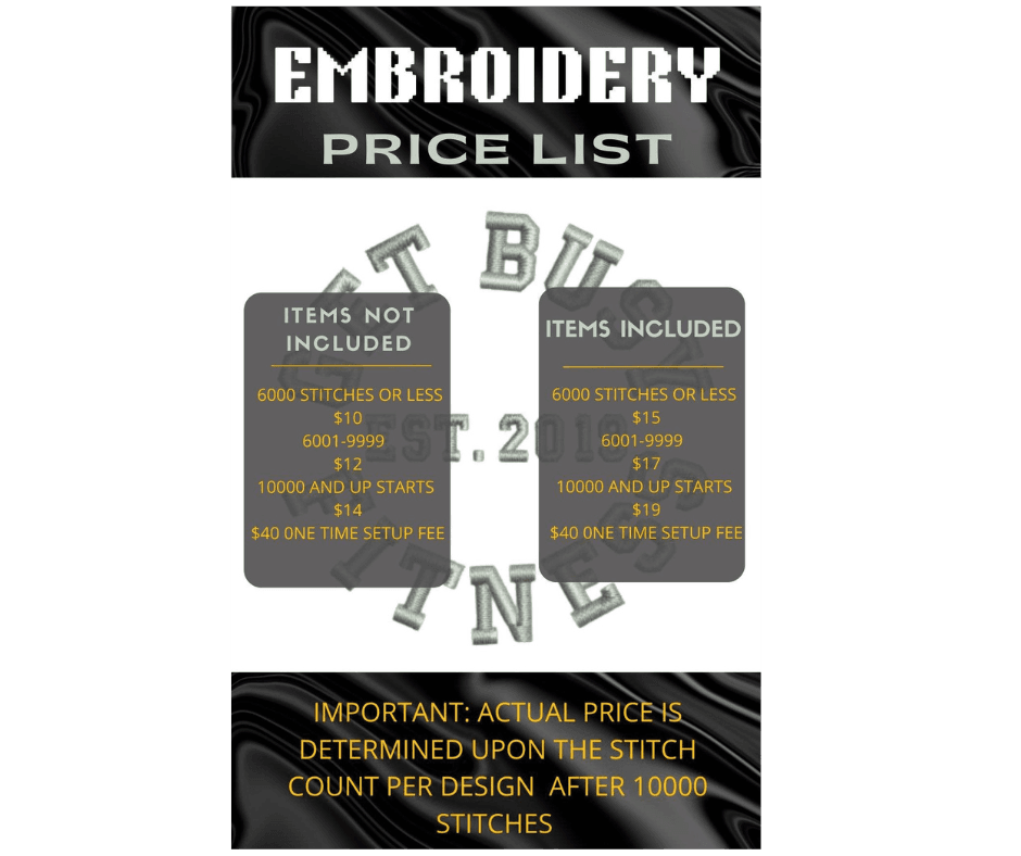 GBF Embroidery Shop Custom embroidery Chicago Get Busy Fitness