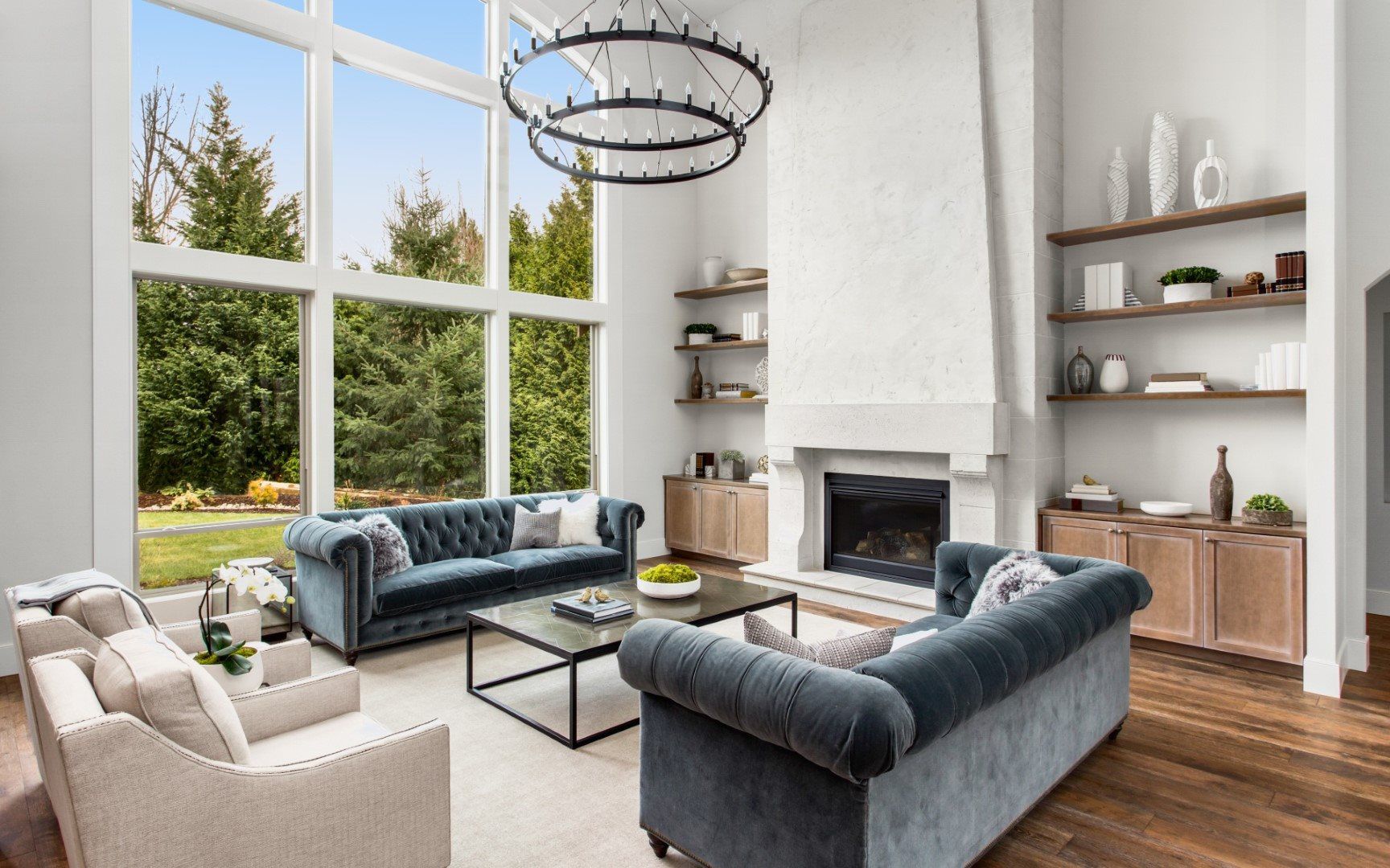 Beautiful living room in luxury