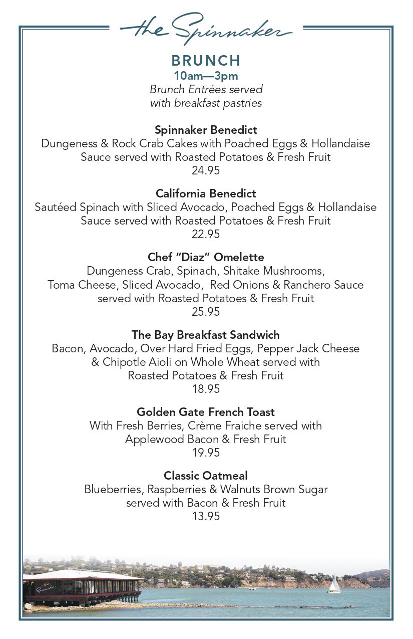 Brunch ToGo Menu The Spinnaker
