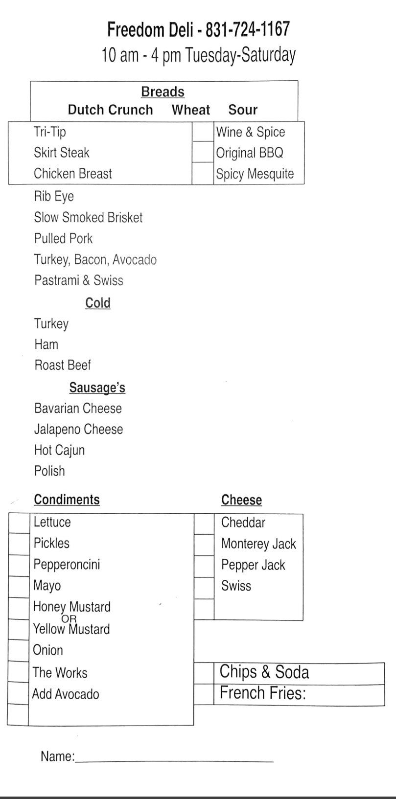 Deli Freedom Meat Lockers