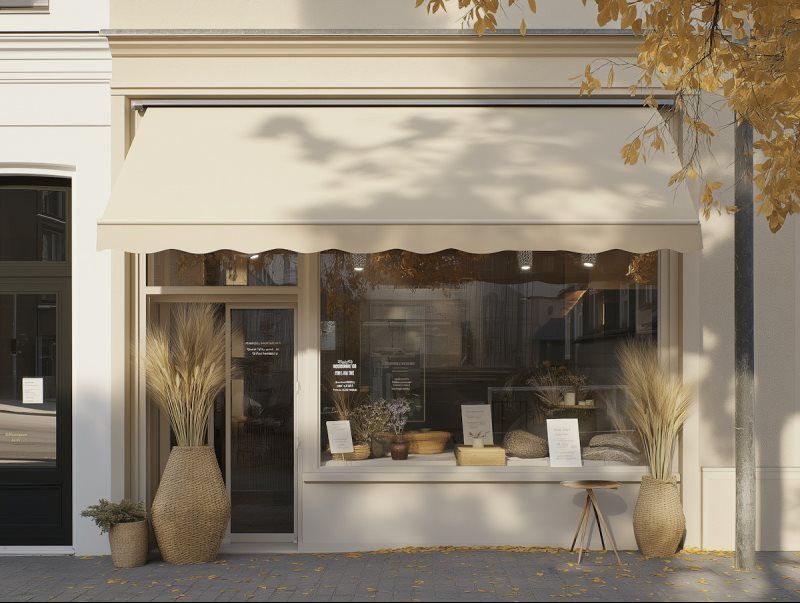 This charming storefront in Mineola features a custom awning designed by Mineola Signs—since 1924. The neutral canvas fabric provides both style and shade, making it ideal for local shops in New York, New Jersey, and Connecticut. Our awnings enhance 