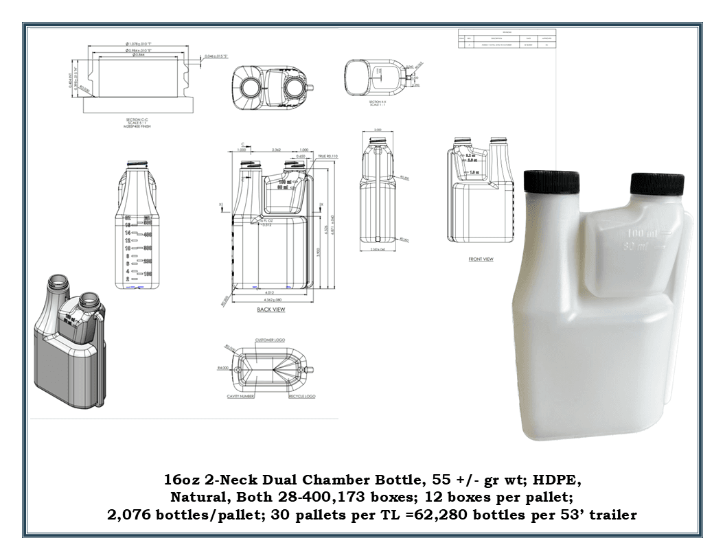 16 oz dual neck chamber