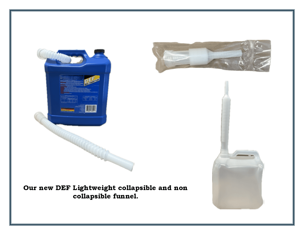 DEF Lightweight collapsible and non collapsible funnel.