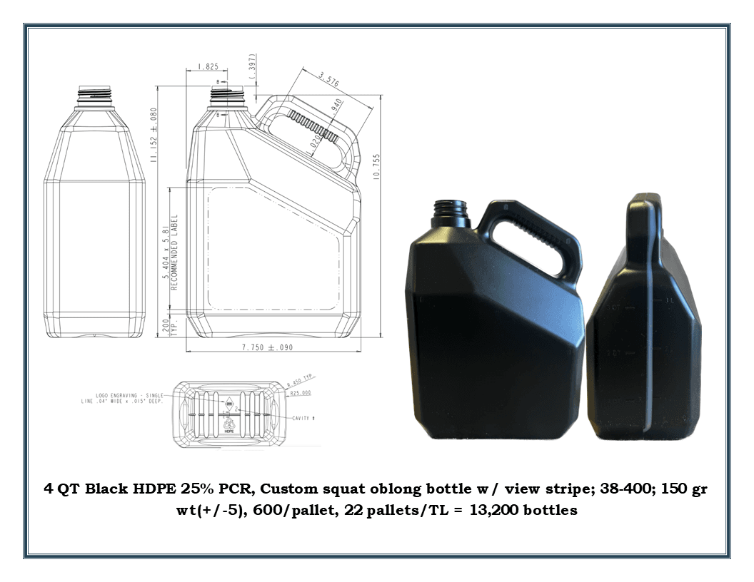 4QT  HDPE black