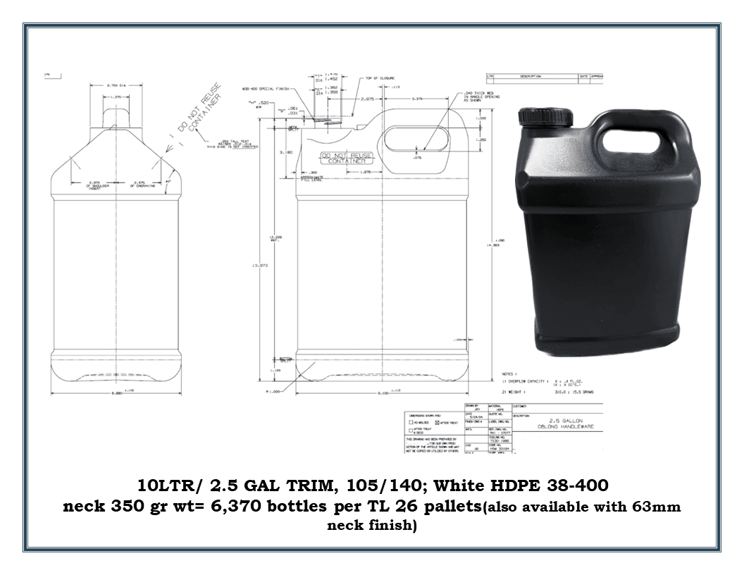 10LTR/25 GAL trim