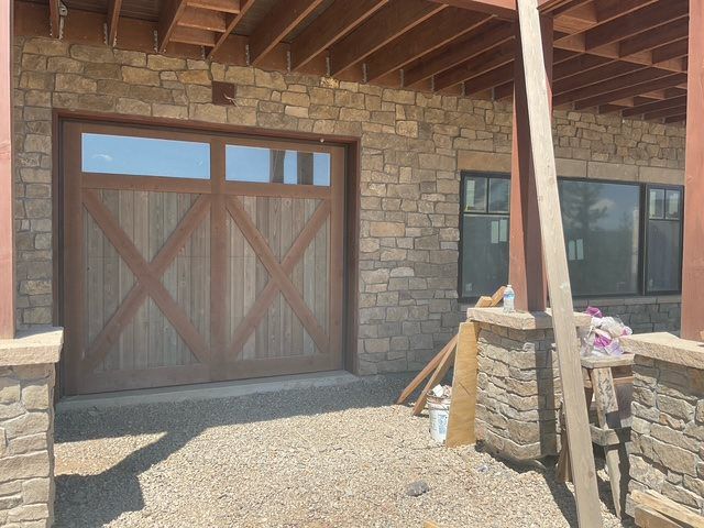 custom garage door barnwood and window