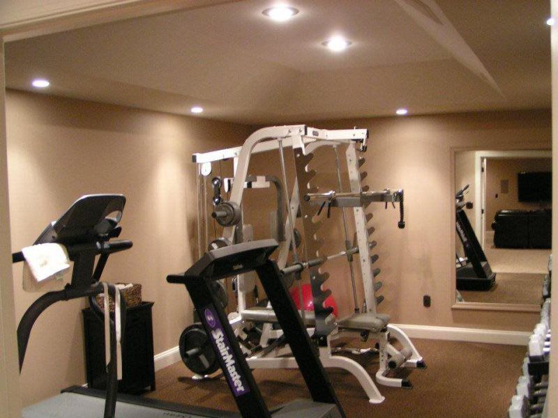 gym installed in basement