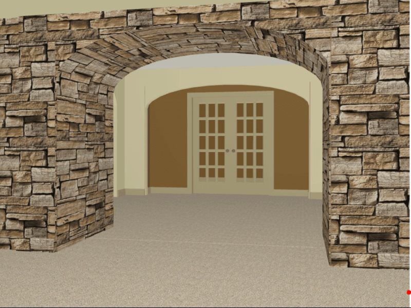 Plan #6 - Floor camera Stone Archway