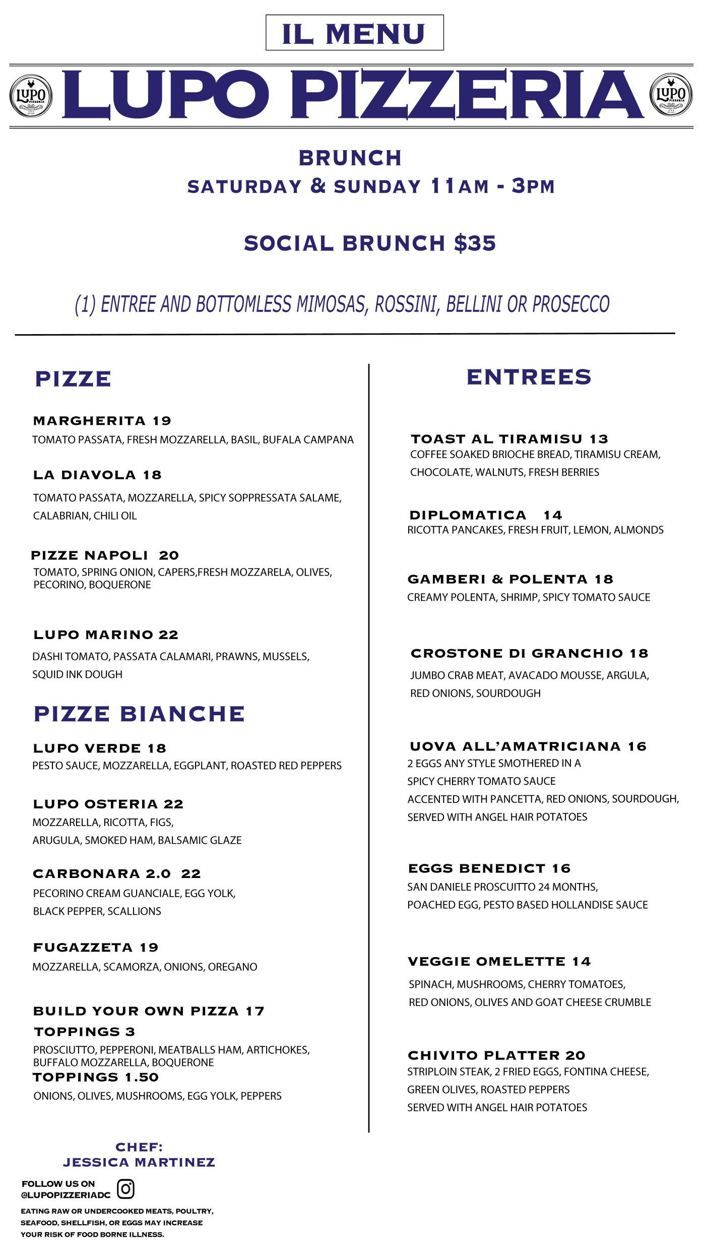 Brunch Lupo Pizzeria