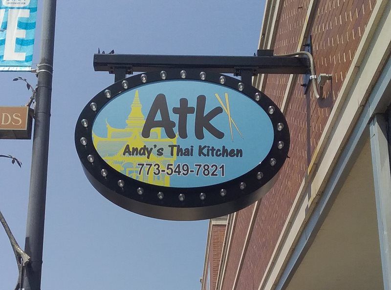 Under Canopy Sign w/ bulbs