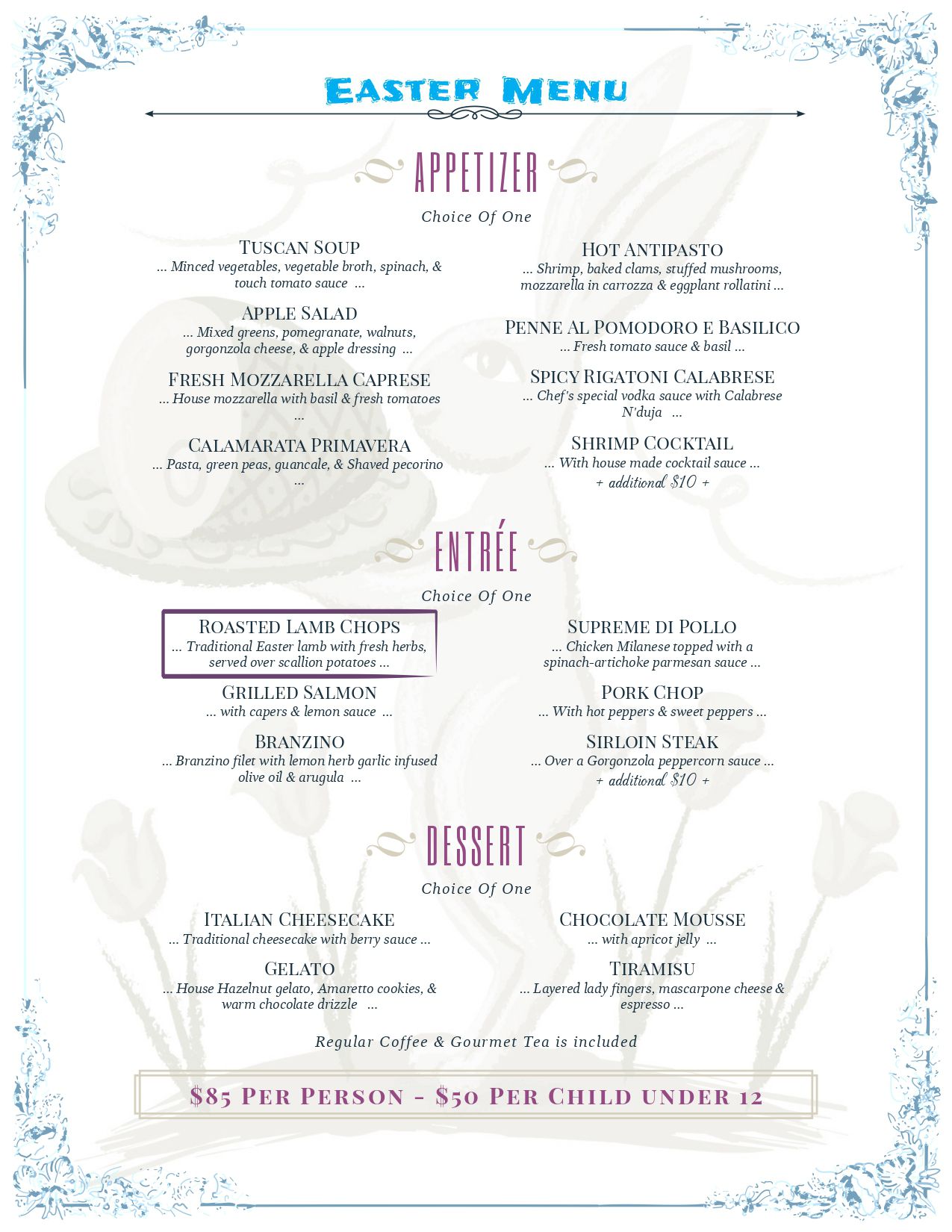Easter Menu
