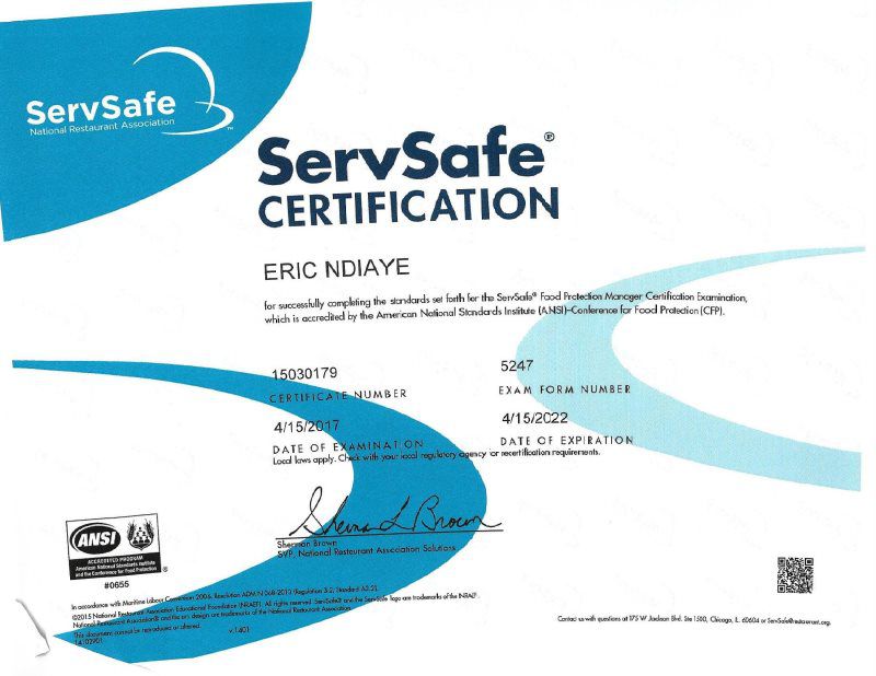 ServSafe Certification