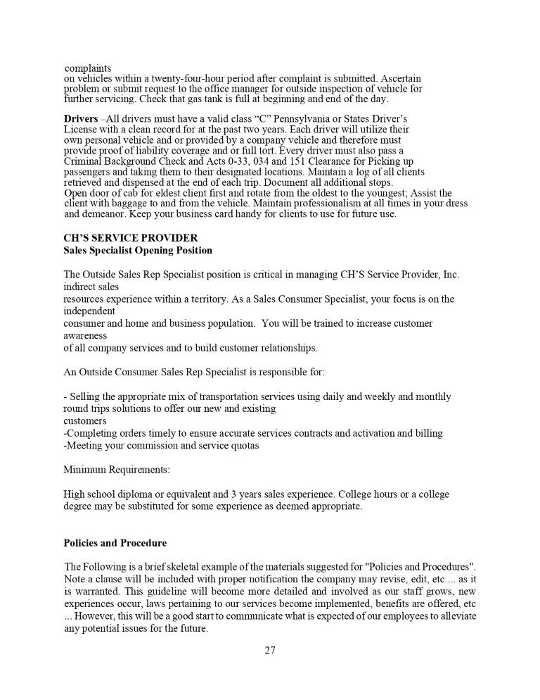 CH'S Service Provider