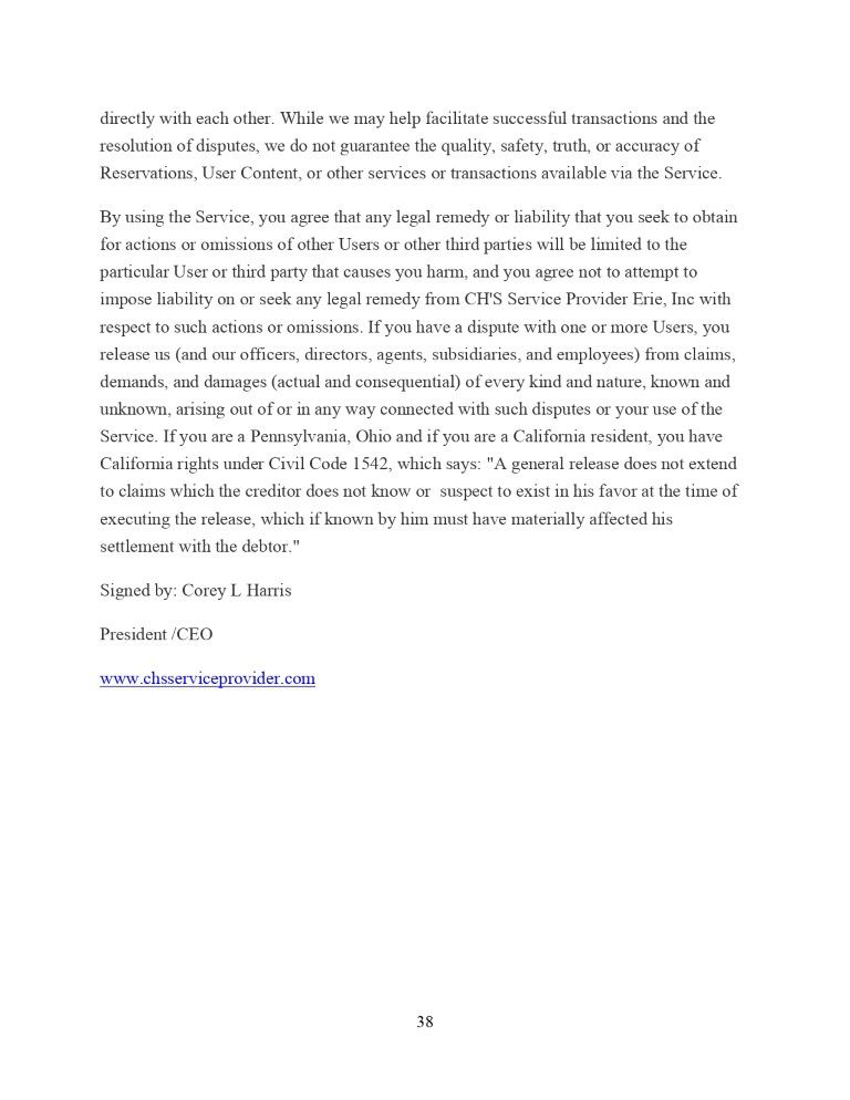 CH'S Service Provider