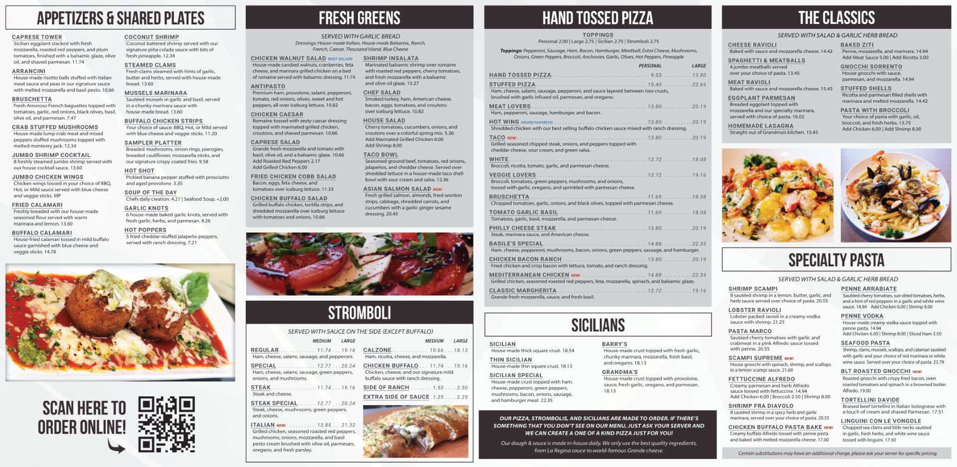 Menu Basile Italian Delight Restaurant