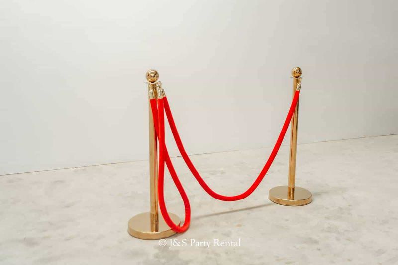 gold stanchion