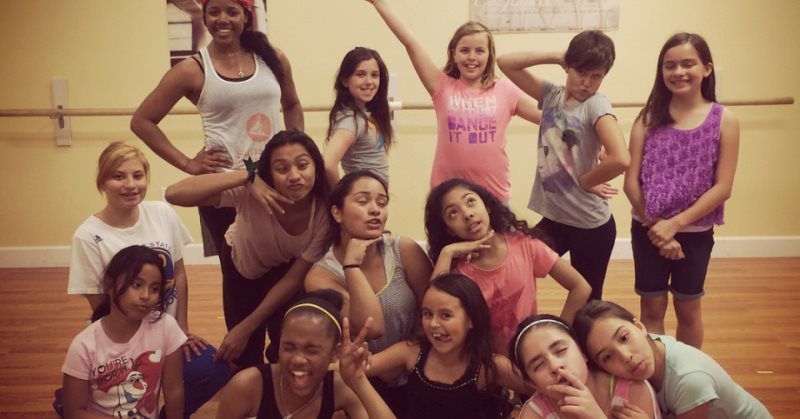 sunshine dance and cheer students