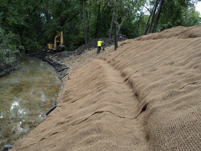 Shoreline Erosion Control St. Paul MN Seeding & Sod Installation