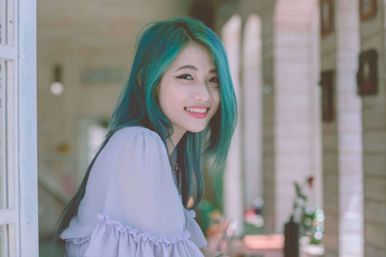 green hair